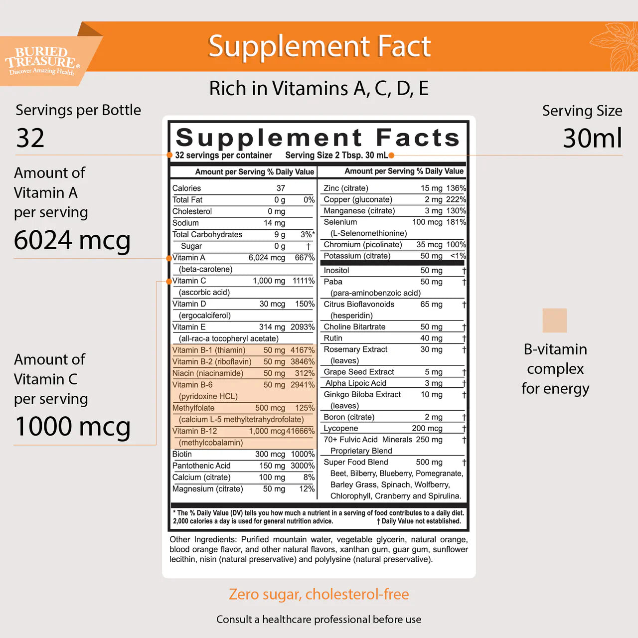VM-100 Daily Liquid Vitamin & Mineral Supplement